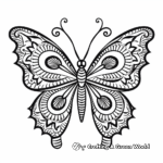 Beautiful Swallowtail Butterfly Mandala Coloring Pages 1