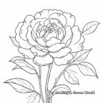 Beautiful Traditional Peony Coloring Pages 1