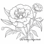 Beautiful Traditional Peony Coloring Pages 3