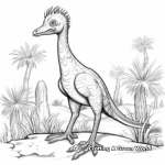 Beautiful Troodon in its Natural Habitat Coloring Pages 3