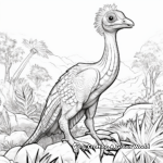 Beautiful Troodon in its Natural Habitat Coloring Pages 4