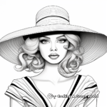 Dibujos para colorear de Mujer con Sombrero 4