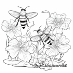 Bees in the Wild: Forest-Scene Coloring Pages 3
