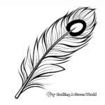 Beginner-Friendly Simple Peacock Feather Coloring Pages 1