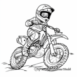 Beginners' Light Dirt Bike Coloring Pages 1
