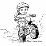 Beginners' Light Dirt Bike Coloring Pages 2