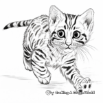 Bengal Cats in Action Coloring Pages 3