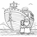 Biblical Scene Coloring Pages: Noah's Ark 4