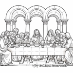Biblical Setting Last Supper Coloring Pages 1