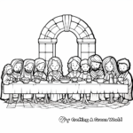 Biblical Setting Last Supper Coloring Pages 2