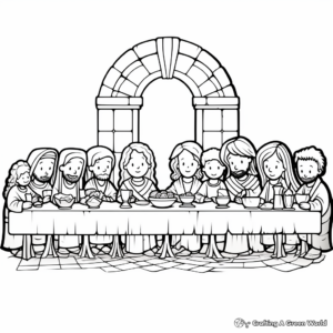 Biblical Setting Last Supper Coloring Pages 2
