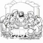 Biblical Setting Last Supper Coloring Pages 3
