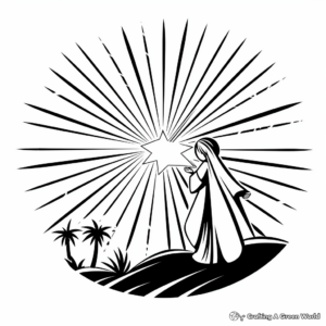 Biblical Star of Bethlehem Coloring Pages 1