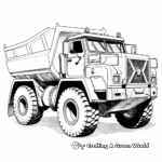 Big and Mighty Dump Truck Coloring Pages 2