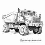 Big and Mighty Dump Truck Coloring Pages 3