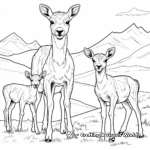 Bighorn Sheep Family Coloring Pages for Kids 1