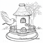 Bird Feeder in the Garden Coloring Pages 1