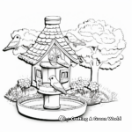 Bird Feeder in the Garden Coloring Pages 4