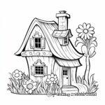 Birdhouse and Songbirds Spring Coloring Pages 1