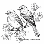 Birds and Blossoms Coloring Pages for Relaxation 3