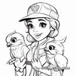 Birds and Vet Tech Coloring Pages 1