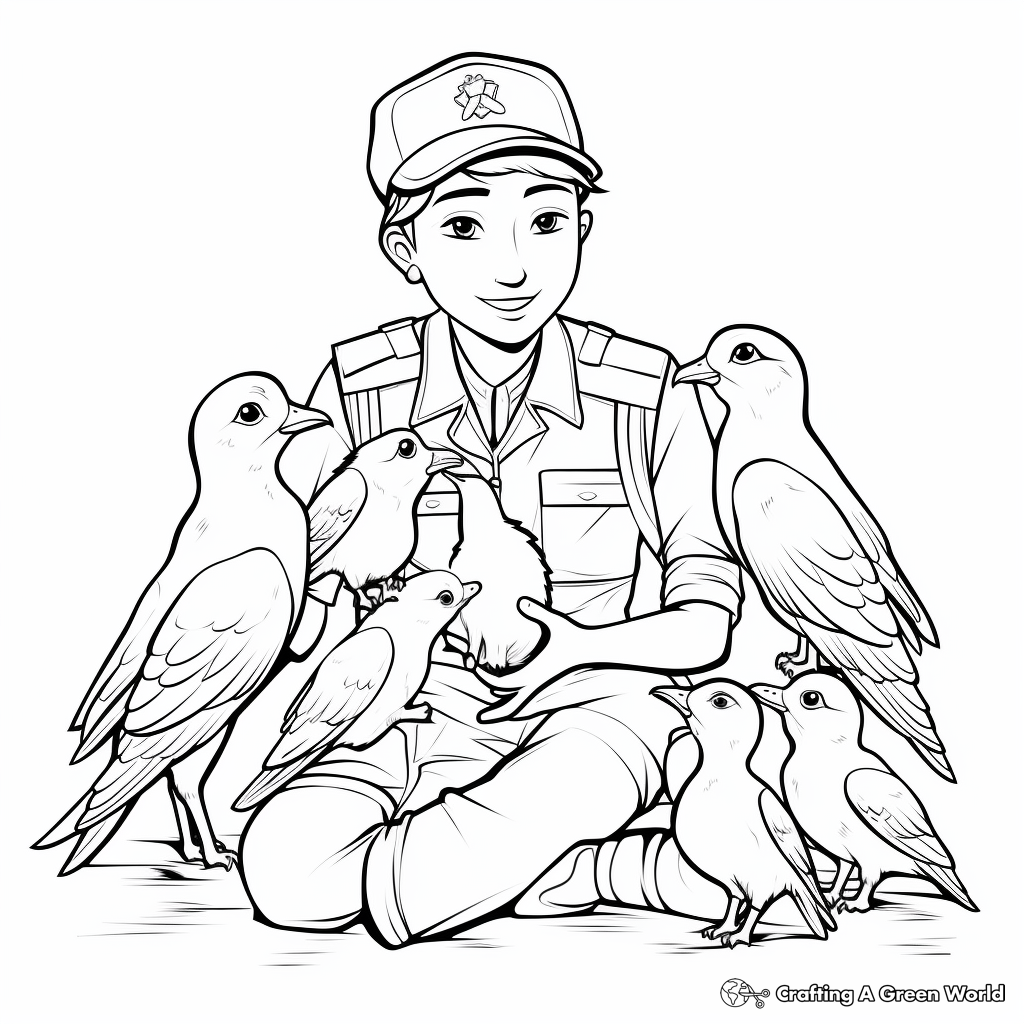 Birds and Vet Tech Coloring Pages 3