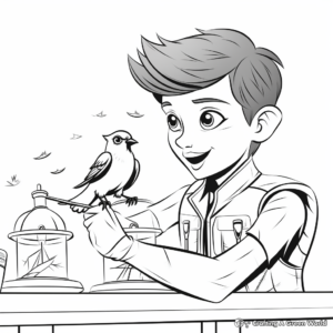 Birds and Vet Tech Coloring Pages 4