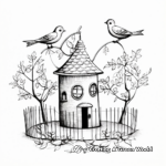 Birds Escape from Bird Cage Coloring Pages 4