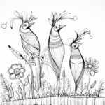 Birds of Paradise Coloring Pages 2