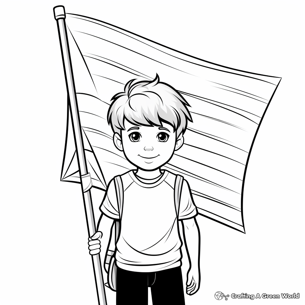 Bisexual Pride Flag Coloring Sheets 4