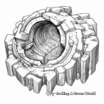 Bismuth Geode Art Coloring Pages 1