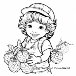 Black and White Blackberry Outline Coloring Pages 1