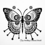 Black and White Butterfly Mandala Coloring Pages 2