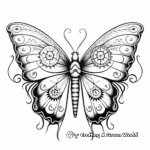Black and White Butterfly Mandala Coloring Pages 3