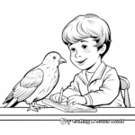 Black and White Pigeon Coloring Pages 2