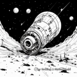 Black Hole in Space: Interstellar-Scene Coloring Pages 1