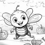Blackberry Bumble Bee Interaction Coloring Pages 3