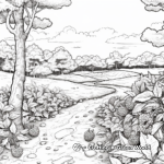 Blackberry in Nature: Forest-Scene Coloring Pages 1