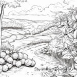 Blackberry in Nature: Forest-Scene Coloring Pages 3