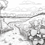 Blackberry in Nature: Forest-Scene Coloring Pages 4