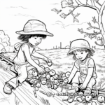 Blackberry Picking Scene Coloring Pages 3