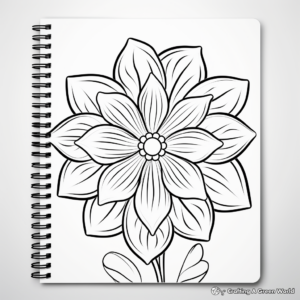 Blank Flower Coloring Pages for Adults 3