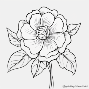 Blank Flower Coloring Pages for Adults 4