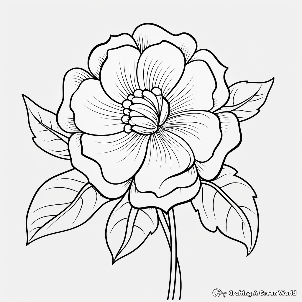 Blank Flower Coloring Pages for Adults 4