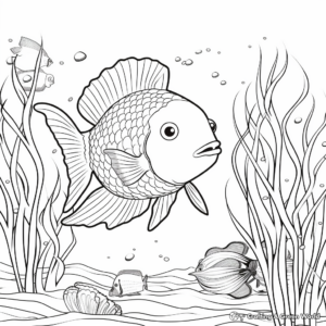 Blank Sea Creatures Coloring Pages 1