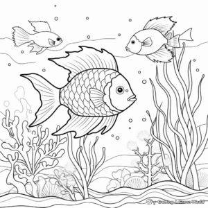 Blank Sea Creatures Coloring Pages 2