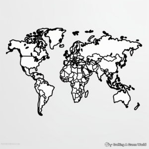 Blank World Map Coloring Pages 4