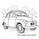 Blast from the Past: Fiat 500 Coloring Pages 1