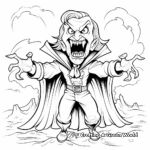 Blood-Curdling Dracula Coloring Pages 2