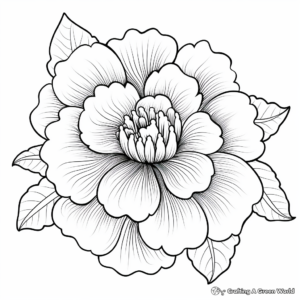 Blooming Cactus Flower Coloring Sheets 1